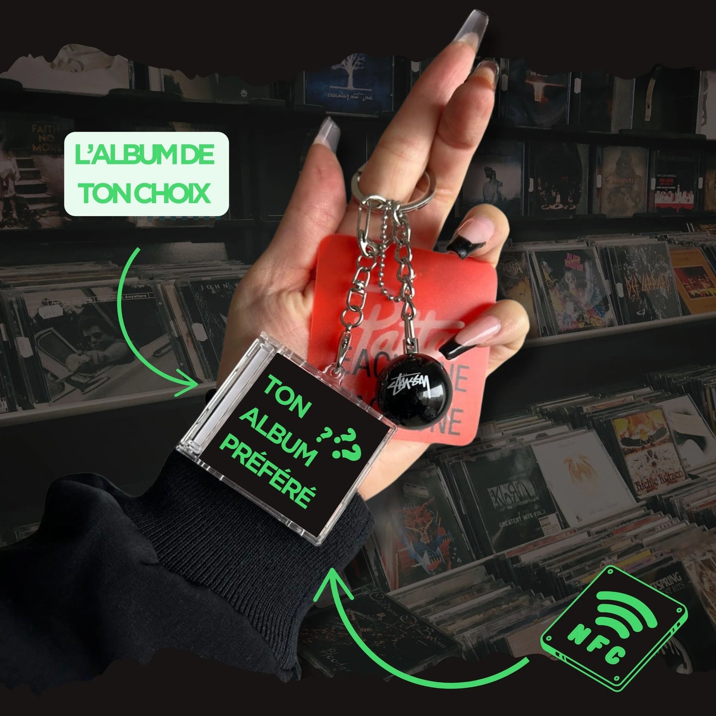 Porte clé personnalisé connecté - Album
