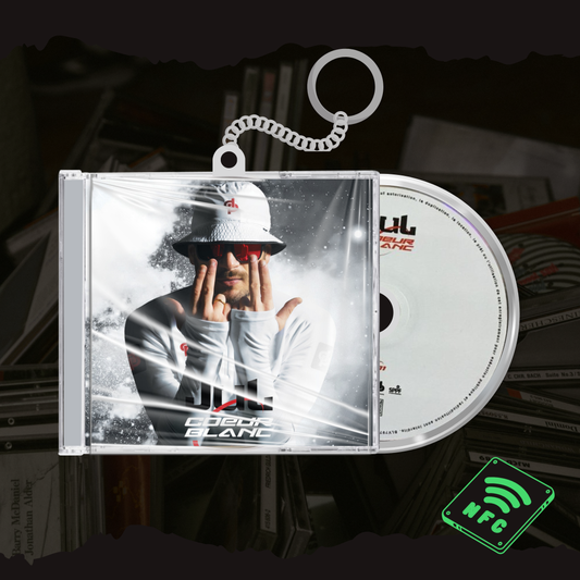 🎧 Porte-Clé NFC Cœur Blanc