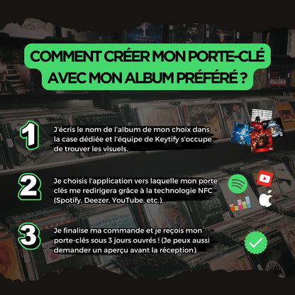 Porte clé personnalisé connecté - Album